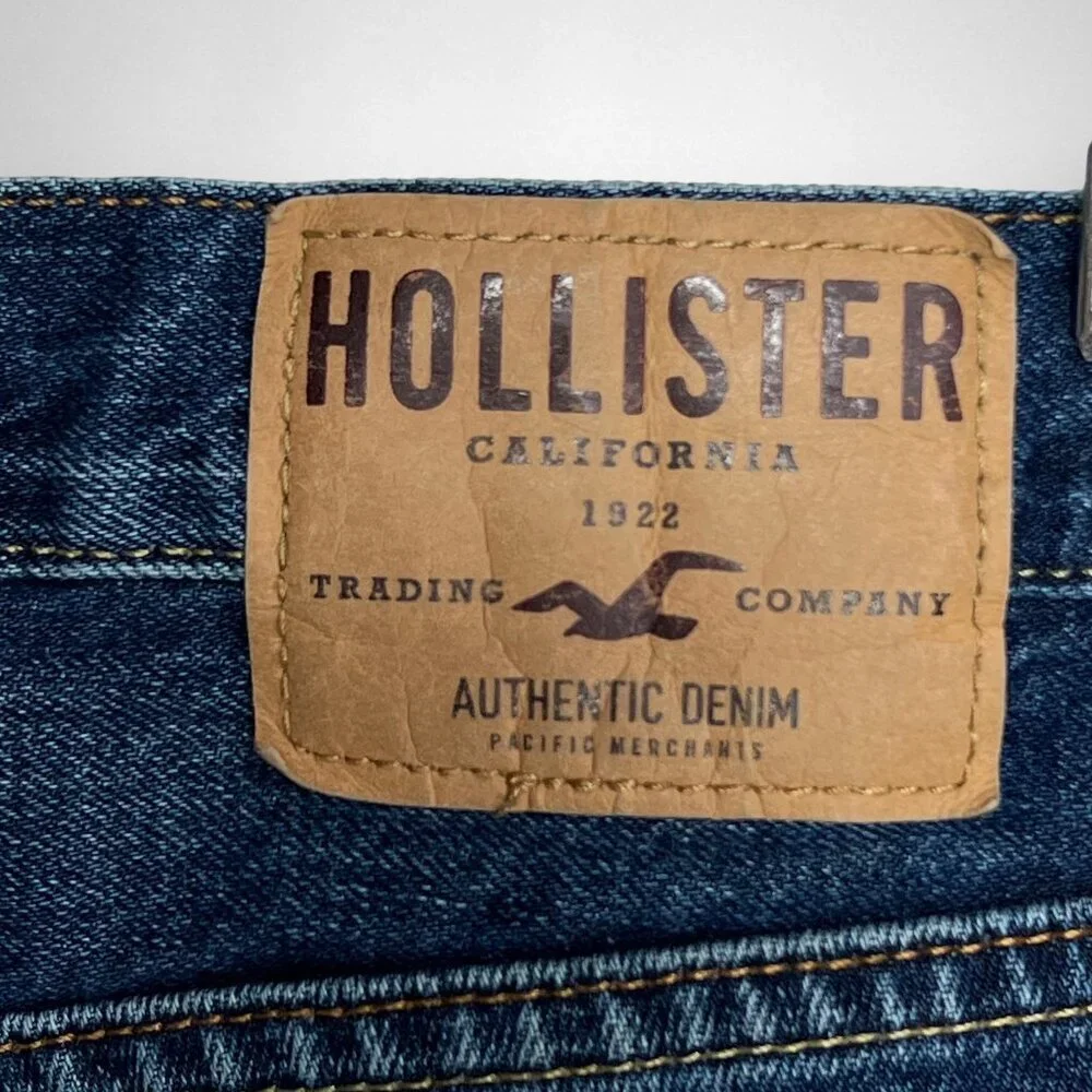 HOLLISTER 34 x 32 Men's Slim Straight Jeans Casual Streetwear‎